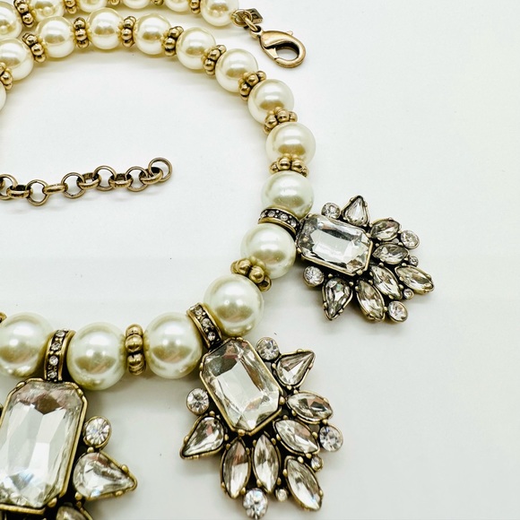 Vintage Banana Republic Rhinestone Statement Necklace - Picture 15 of 16